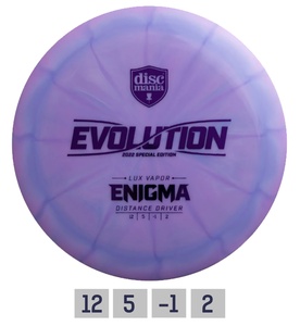 Diskgolfo diskas Distance Driver Lux Vapor ENIGMA Evolution Purple